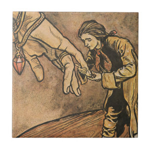 Azulejo De Cerâmica Viagens de Gulliver Vintage por Arthur Rackham
