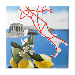 Azulejo De Cerâmica Viagens vintage Italia