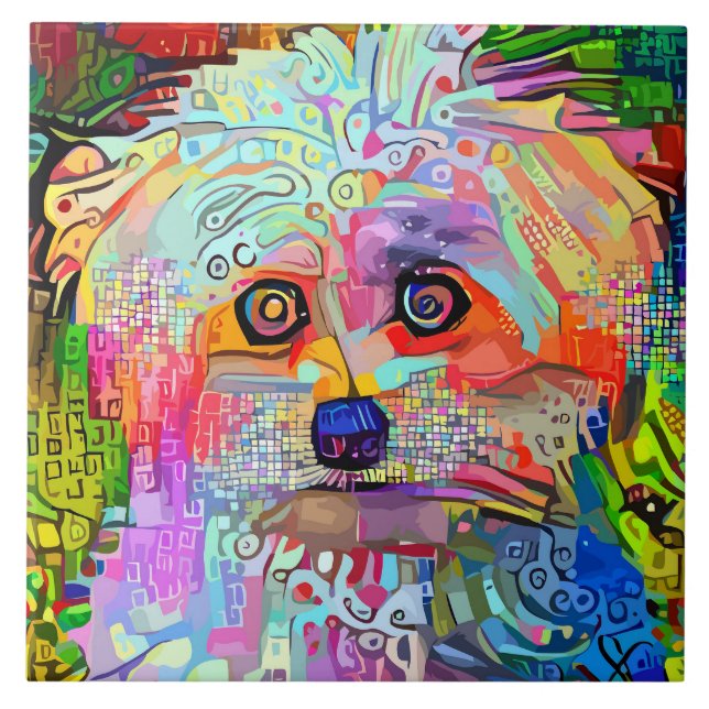 Azulejo De Cerâmica Vibes em Paw-sitive (Frente)