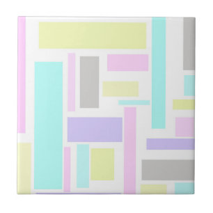 Azulejo De Cerâmica Vibes Positivos Felizes Pastel Colors Abstrato Art