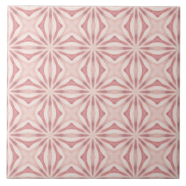 Azulejo De Cerâmica Vibrante rosa geométrico mediterrânico inspirado