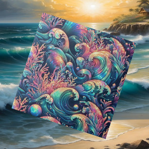Azulejo De Cerâmica Vida de Luxo à Beira-Mar   Ondas do Oceano do Reci
