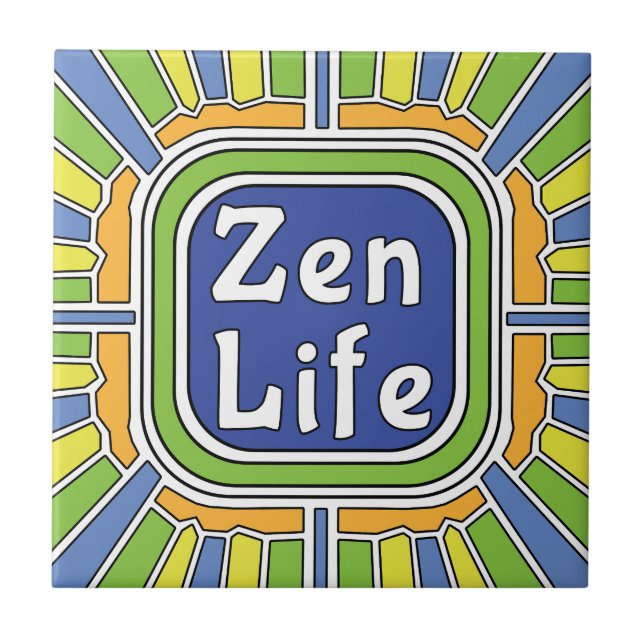 Azulejo De Cerâmica Vida Zen para mim (Frente)