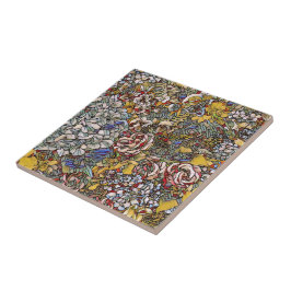 Azulejo De Cerâmica Vidro Arrefecido Floral Botânico