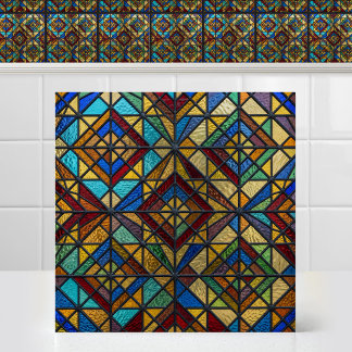 Azulejo De Cerâmica Vidro Colorido Catedral Diamante Padrão Antigo