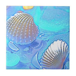 Azulejo De Cerâmica Vidro colorido do mar