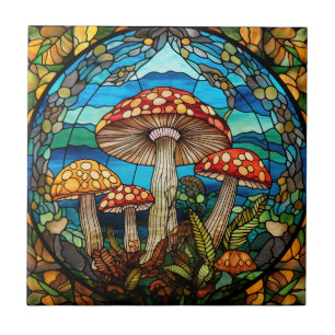 Azulejo De Cerâmica Vidro De Cogumelo De Cama