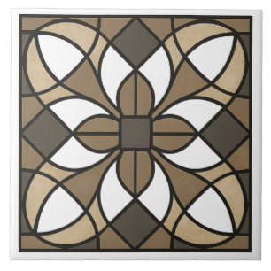 Azulejo De Cerâmica Vidro de Tom Neutro Terroso