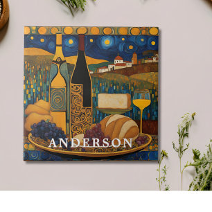 Azulejo De Cerâmica Vidro de Vinho ouro Vida Estática