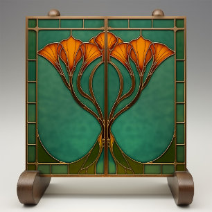 Azulejo De Cerâmica Vidro Estipulado De Flor Encantado