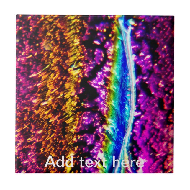 Azulejo De Cerâmica Vidro fundido com arco-íris (Frente)