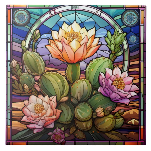 Azulejo De Cerâmica  Vidro Manchado  (Frente)