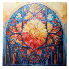 Azulejo De Cerâmica Vidro Pintado 