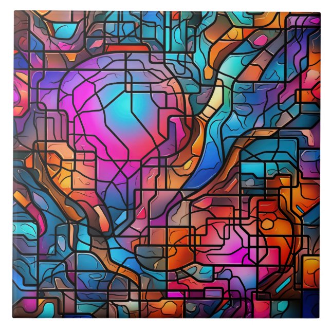 Azulejo De Cerâmica Vidro Pintado  (Frente)