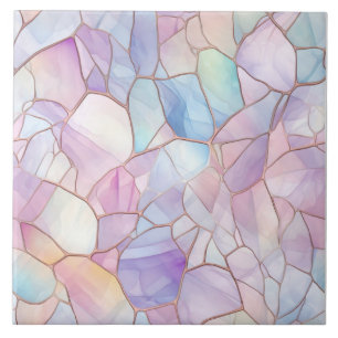 Azulejo De Cerâmica Vidro Pintado Pastel