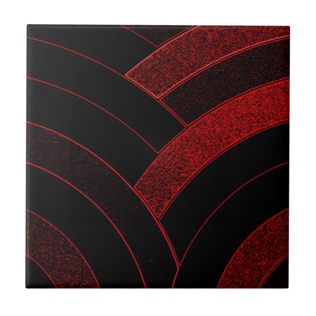 Azulejo De Cerâmica vigas contemporâneas sofisticadas do na moda (Frente)