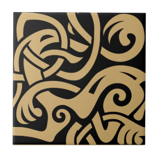 Azulejo De Cerâmica Viking Celtic Intertwining Animal Standard