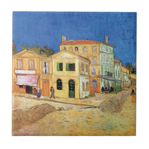 Azulejo De Cerâmica Vincent Van Gogh - A Casa Amarela - Arte Fina