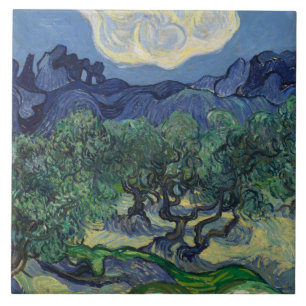 Azulejo De Cerâmica Vincent van Gogh - As Oliveiras