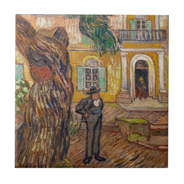 Azulejo De Cerâmica Vincent Van Gogh - Asilo de Santo-Paul em Santo-Re (Frente)