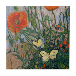 Azulejo De Cerâmica Vincent van Gogh - Borboletas e papagaios