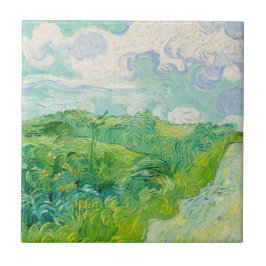 Azulejo De Cerâmica Vincent van Gogh - Campo de Trigo Verde, Auvers