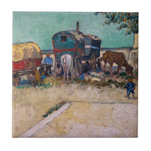 Azulejo De Cerâmica Vincent Van Gogh - Caravanas, Campo de Ciganos per