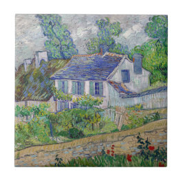 Azulejo De Cerâmica Vincent van Gogh - Casas em Auvers