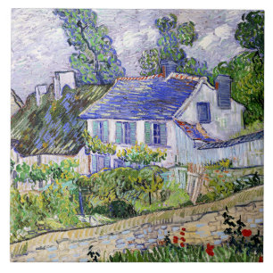 Azulejo De Cerâmica Vincent van Gogh, Casas em Auvers,