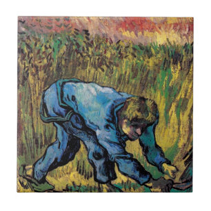 Azulejo De Cerâmica Vincent Van Gogh - Ceifador com Foice - Arte Fina