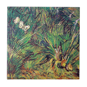 Azulejo De Cerâmica Vincent Van Gogh - Duas Borboletas Brancas Arte Fi