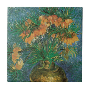 Azulejo De Cerâmica Vincent van Gogh - Fritillárias em um Vaso de Cobr