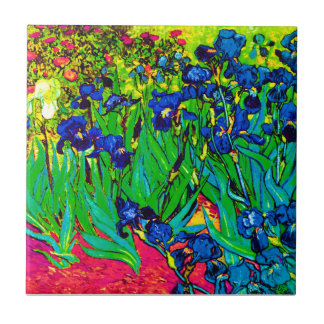 Azulejo De Cerâmica Vincent Van Gogh - Íris - Amante de Flores Pop Art