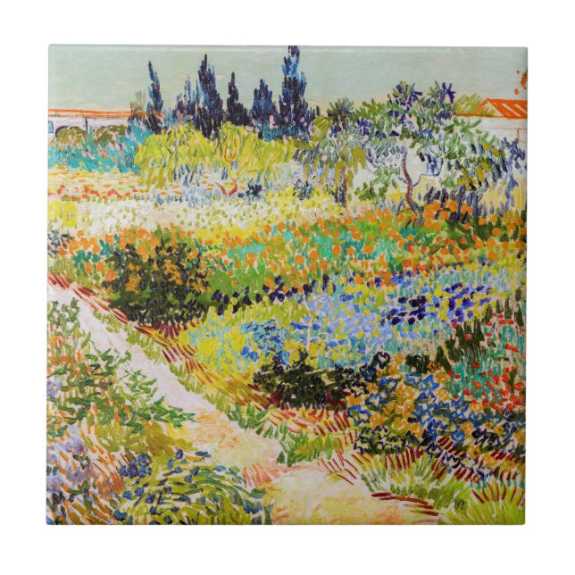 Azulejo De Cerâmica Vincent van Gogh - Jardim de Arles (Frente)