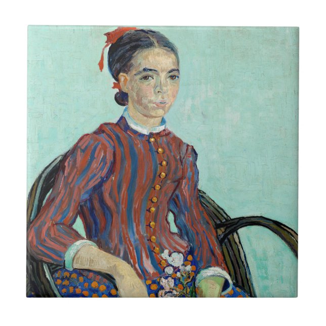 Azulejo De Cerâmica Vincent van Gogh - La Mousme (Frente)
