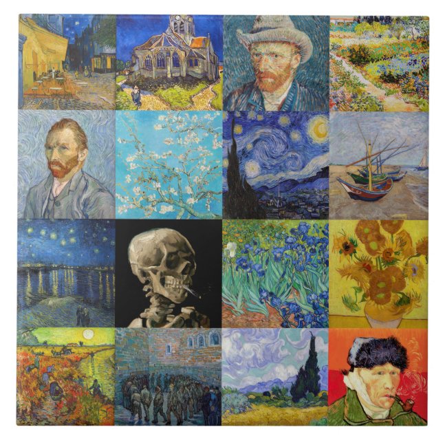 Azulejo De Cerâmica Vincent van Gogh - Masterworks Mosaic Patchwork (Frente)