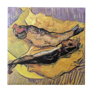 Azulejo De Cerâmica Vincent Van Gogh - Natureza Morta Bloaters Arte Fi