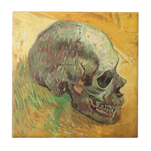 Azulejo De Cerâmica Vincent van Gogh - Natureza-Morta com Caveira