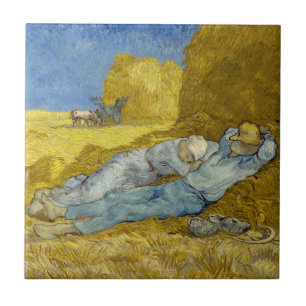 Azulejo De Cerâmica Vincent Van Gogh - Noon, Descanse do trabalho / Si
