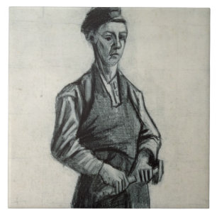 Azulejo De Cerâmica Vincent van Gogh o ferreiro novo, 1882