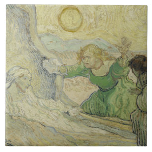 Azulejo De Cerâmica Vincent van Gogh - o levantamento de Lazarus
