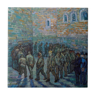 Azulejo De Cerâmica Vincent van Gogh - O Pátio da Prisão