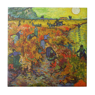 Azulejo De Cerâmica Vincent van Gogh - O Vinhedo Vermelho