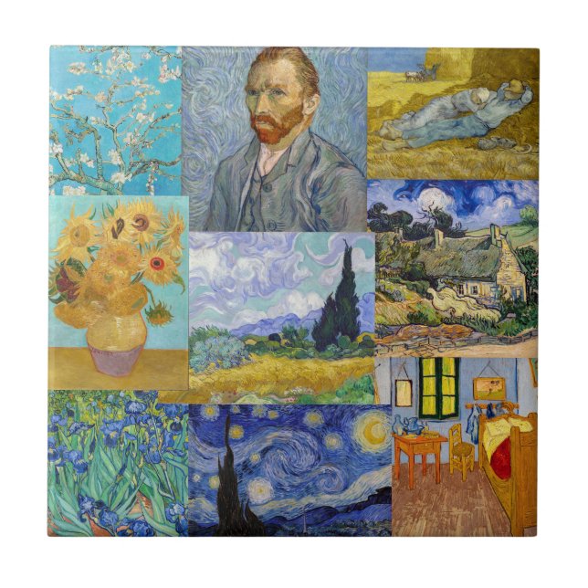 Azulejo De Cerâmica Vincent Van Gogh - Obras-primas (Frente)