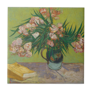 Azulejo De Cerâmica Vincent Van Gogh Oleander pintura em flor