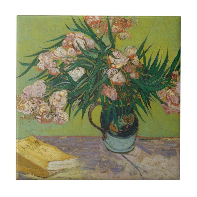 Azulejo De Cerâmica Vincent Van Gogh| Oleanders (Frente)