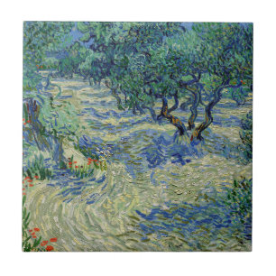 Azulejo De Cerâmica Vincent van Gogh - Olival: Céu Azul Brilhante