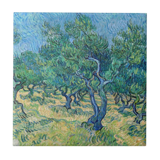 Azulejo De Cerâmica Vincent van Gogh - Olive Grove (Frente)