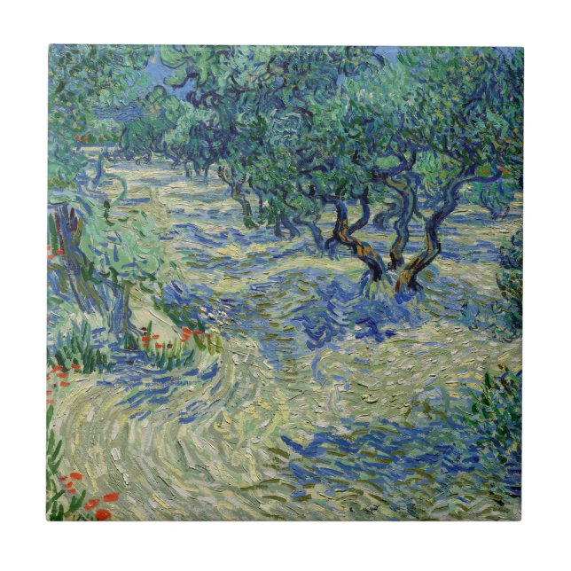 Azulejo De Cerâmica Vincent van Gogh - Olive Orchard (Frente)