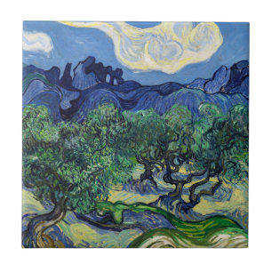 Azulejo De Cerâmica Vincent van Gogh - Oliveiras com os Alpilles